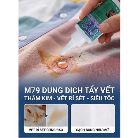 Giá Sỉ 10 Chai - Tẩy Vết Rỉ Sét - Thâm Kim Trên Vải - M79