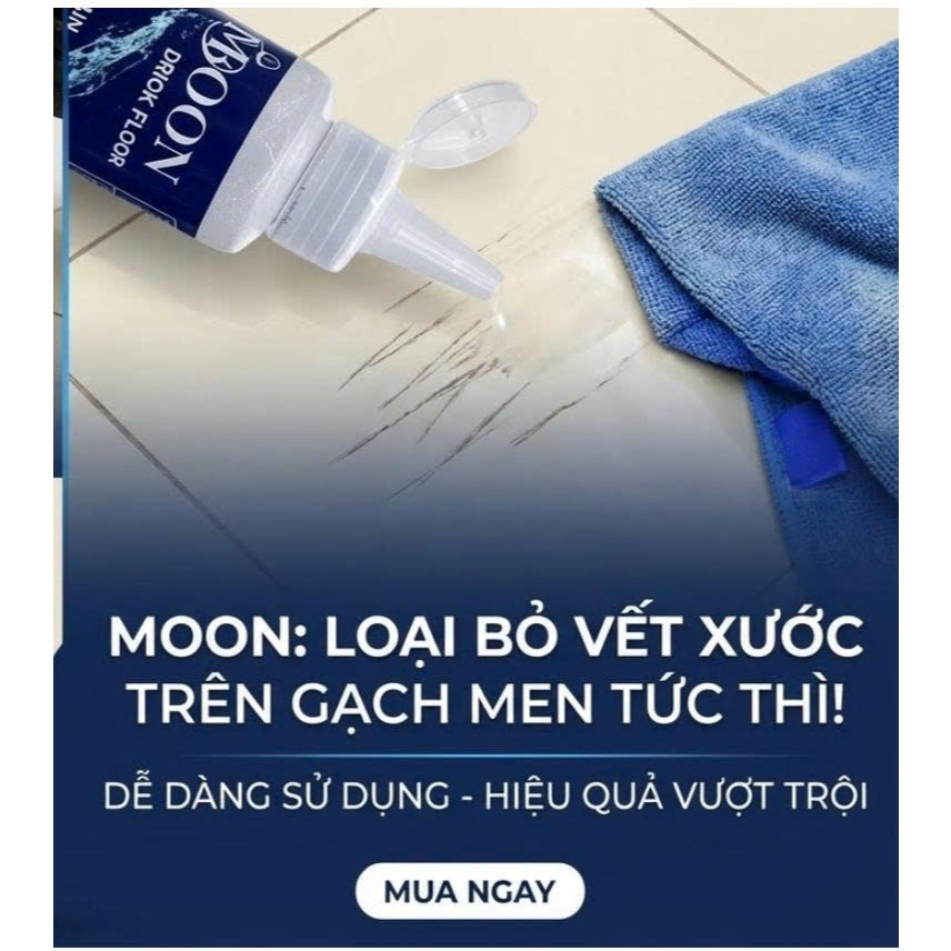 ( Combo 2 ) Xoá Vết Xước Đen Nền Gạch Moon 90ml Làm Giảm Trầy Xước Nền Gạch ( Không Bù Vết Xước Đã Âm Men