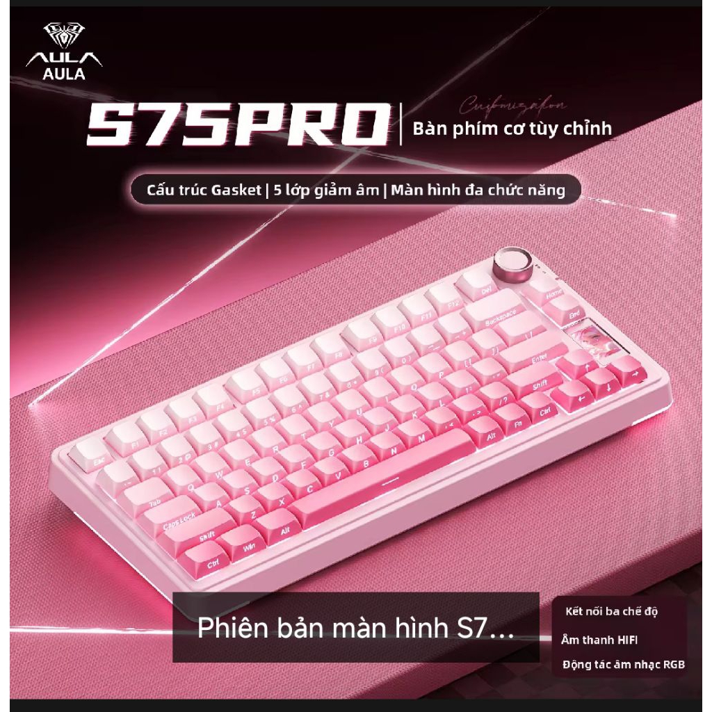 (new- sẵn hàng)bàn phím cơ không dây aula s75 pro 3 mode | BigBuy360 - bigbuy360.vn