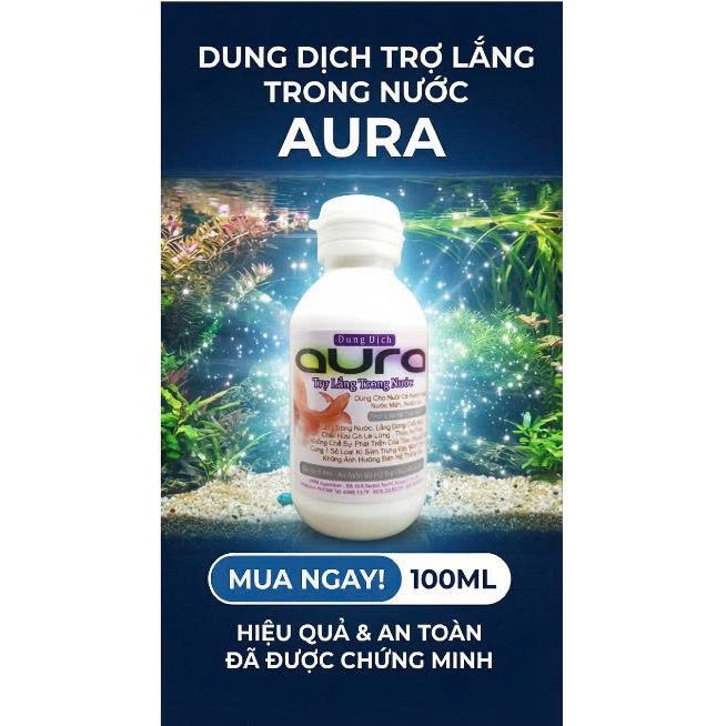 Làm Trong Nước Hồ Thủy Sinh - Siêu Trong AURA - 2 Chai