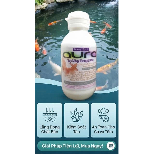 Làm Trong Nước Hồ Thủy Sinh - Siêu Trong AURA - 2 Chai