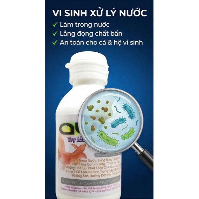 Làm Trong Nước Hồ Thủy Sinh - Siêu Trong AURA - 2 Chai