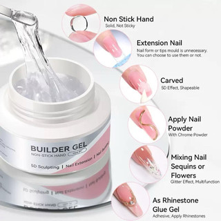 BUILDER gel 5d Born pretty hũ 60g - chuyên làm dual phom , nặn hoa thú nổi không dính tay