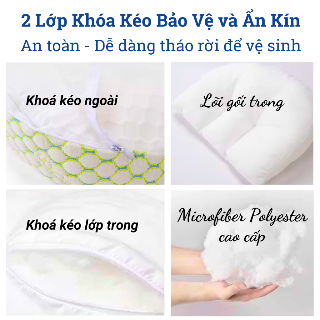 Gối Bầu Cánh Tiên Babi1 Vải Lưới Thoáng Khí, Nâng Đỡ Bụng, Hỗ Trợ Giảm Đau Kèm Gối Kê Lưng Đa Năng