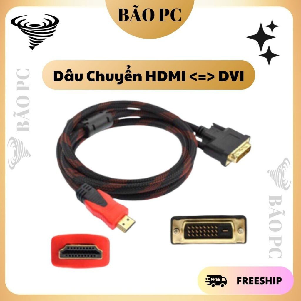 Dây HDMI to DVI dây chuyển đổi dài 1m5 | Shopee Việt Nam