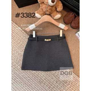 Chân váy dạ trơn dáng ngắn kèm đai basic (có lót quần ) #3382