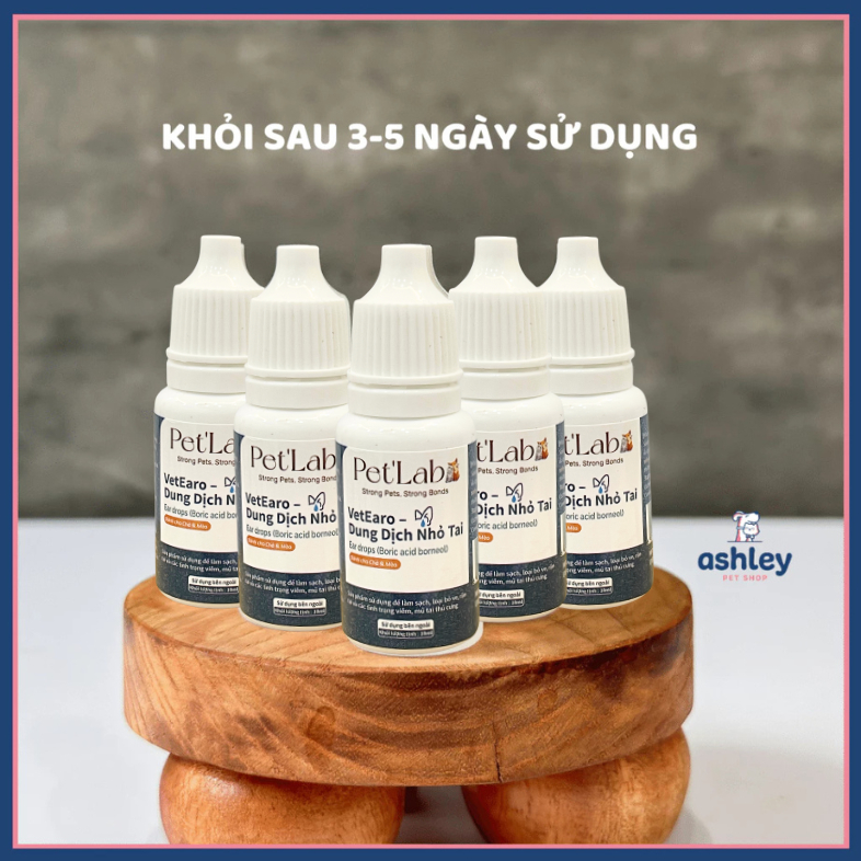 Nhỏ tai chó mèo chống viêm, rận tai Pet' Lab Medipet dành cho chó mèo an toàn không xót, không nhờn