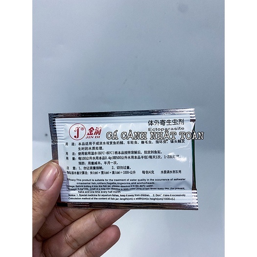 [Hộp 30 gói] JINDI GÓI XANH LÁ BỆNH RẬN TRÙNG MỎ NEO CHO CÁ