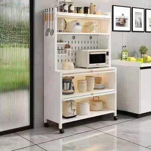 Kệ Nhà Bếp Đa Năng Tủ nhà Bếp 5/6 tầng kệ để đồ nhà bếp bát đĩa kệ lò vi sóng，Kệ lưu trữ nhà bếp