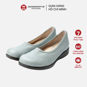 Giầy da nữ công sở đế cao 2,5cm , giày lười nữ nhẹ chống thấm nước Kosu 23130 chính hãng Nhật Bản