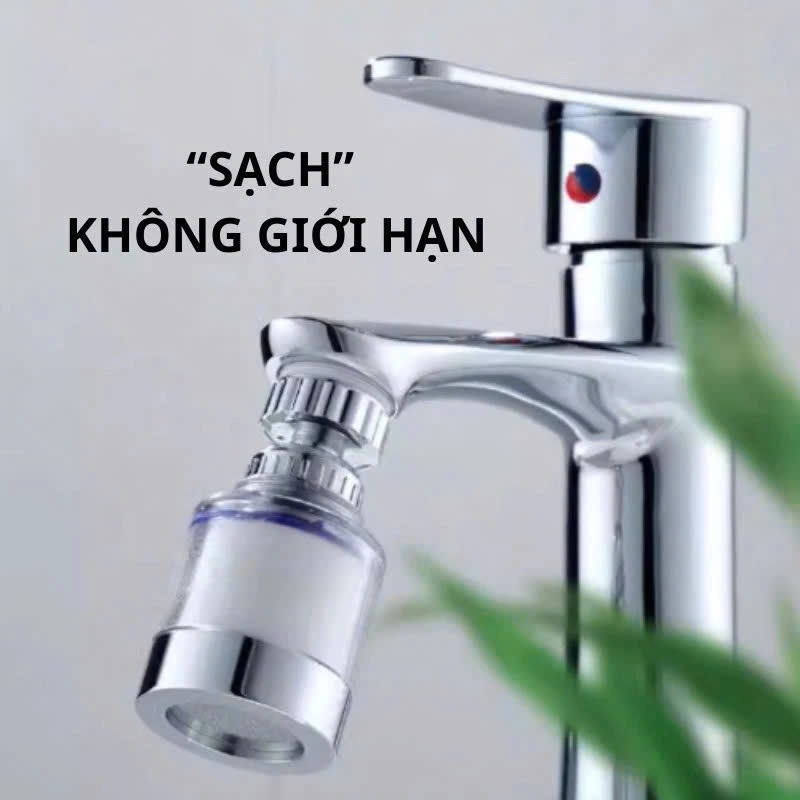 Vòi Lọc Nước Đa Năng – Đầu Lọc Tăng Áp Xoay 360 Độ, Bộ Lọc Nối Vòi Bồn Rửa Bát - LỌC NƯỚC TẠI VÒI
