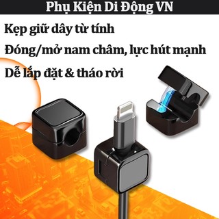 Kẹp giữ dây cáp nam châm, bám chắc, không dễ rơi, tháo lắp tiện lợi – Dùng cho bàn làm việc, xe hơi