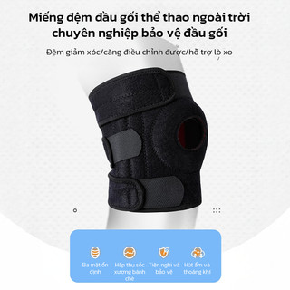OOKAS Băng gối thể thao ĐỆM SILICON+LÒ XO- bảo vệ khớp gối -phù hợp với“bóng đá”các môn thể thao