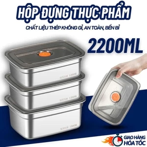 Bộ Combo 3/5 Hộp 1200ML, 1500ML ,2200ML Loại 1 Nắp Hút Chân Không, Khay Đựng Thực Phẩm Ngăn Mùi Tủ Lạnh (hàng