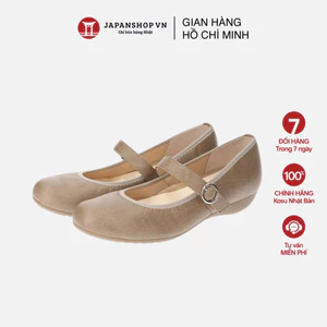 Giày da nữ quai ngang cao 2,5cm cao cấp siêu nhẹ, Giày da nữ nhẹ êm chân KOSU 22075 Nhật Bản