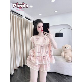 Đồ ngủ đùi babydoll thiết kế tay cánh tiên áo đính nơ xinh xắn (DB93)