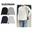 Áo Thun Dài Tay Cổ Tàu Thêu Chữ Chất Liệu Cotton Waffle Mềm Mịn Unisex Nam Nữ