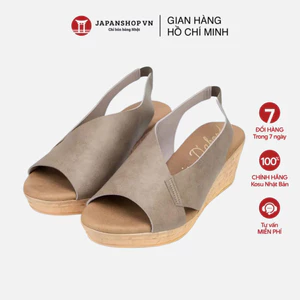 Giày sandal nữ đế xuồng KOSU K-22060 siêu nhẹ chống nước cao 6cm, xăng đan cao gót êm chân Nhật Bản