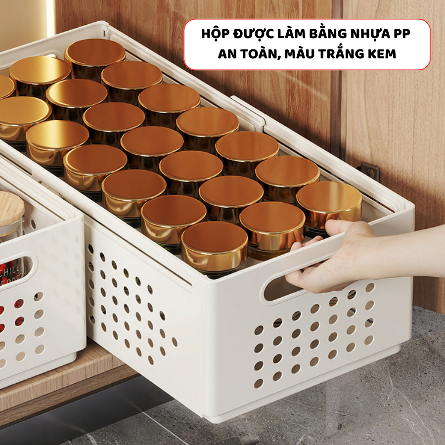 Khay Đựng Đồ ENODA HOME Thu Gọn Chiều Dài, Khay Chia Ngăn Tủ Có Thể Xếp Chồng, Khay Đựng Gia Vị Bếp Q047