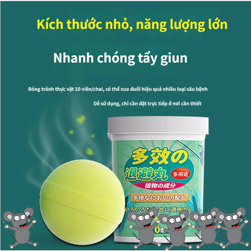 Viên Đuổi Chuột Siêu Mạnh Hiệu quả 2 năm An toàn không độc Dùng được cho cả nhà bếp và kho chứa đồ- Viên Đuổi Chuột Thảo