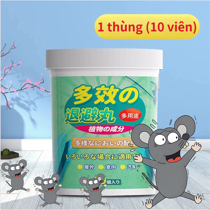 Viên Đuổi Chuột Siêu Mạnh Hiệu quả 2 năm An toàn không độc Dùng được cho cả nhà bếp và kho chứa đồ- Viên Đuổi Chuột Thảo