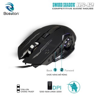 Chuột chuyên Game Bosston BS-12 led đa màu DPI 2400