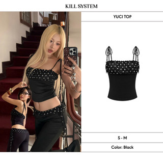 Áo 2 dây chấm bi ôm body tôn dáng YUCI - 𝐊𝐈𝐋𝐋 𝐒𝐘𝐒𝐓𝐄𝐌