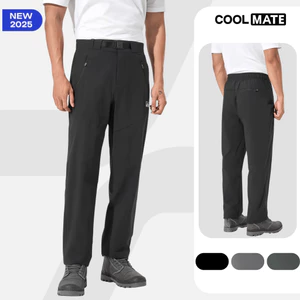 Quần dài Outdoor Function Pants có đai túi khoá đa năng co giãn, quần leo núi trekking Coolmate