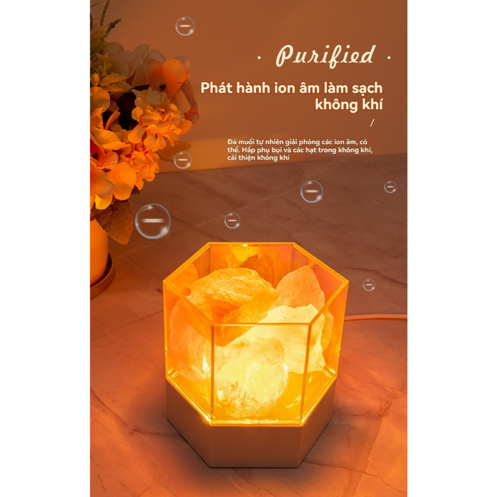 Đèn đá muối cho phòng ngủ nữ Đèn ngủ nhỏ Lưới đầu giường đỏ Đèn chống muỗi Bầu không khí sáng tạo Quà sinh nhật Đèn đẹp