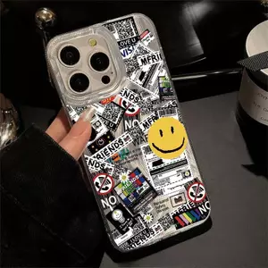 Màn hình đầy đủ nhãn khuôn mặt cười áp dụng cho iphone 17/16plus 15/14 chống thấm nước mới 13/12/11