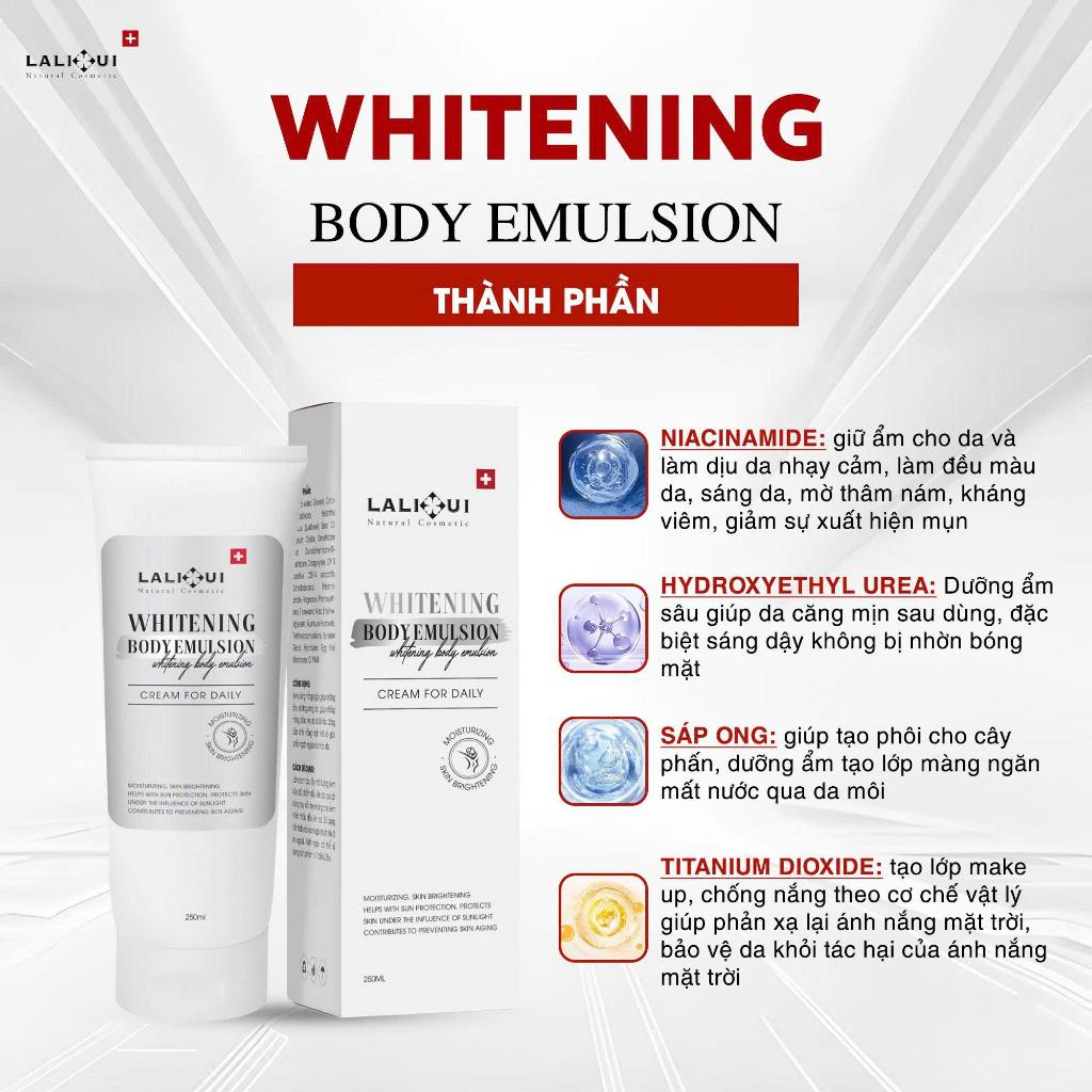 Kem Body Thuỷ Tinh LALIHUI Natural Cosmetic Hỗ Trợ Dưỡng Sáng Mờ Thâm Nâng Tông Chống Nắng
