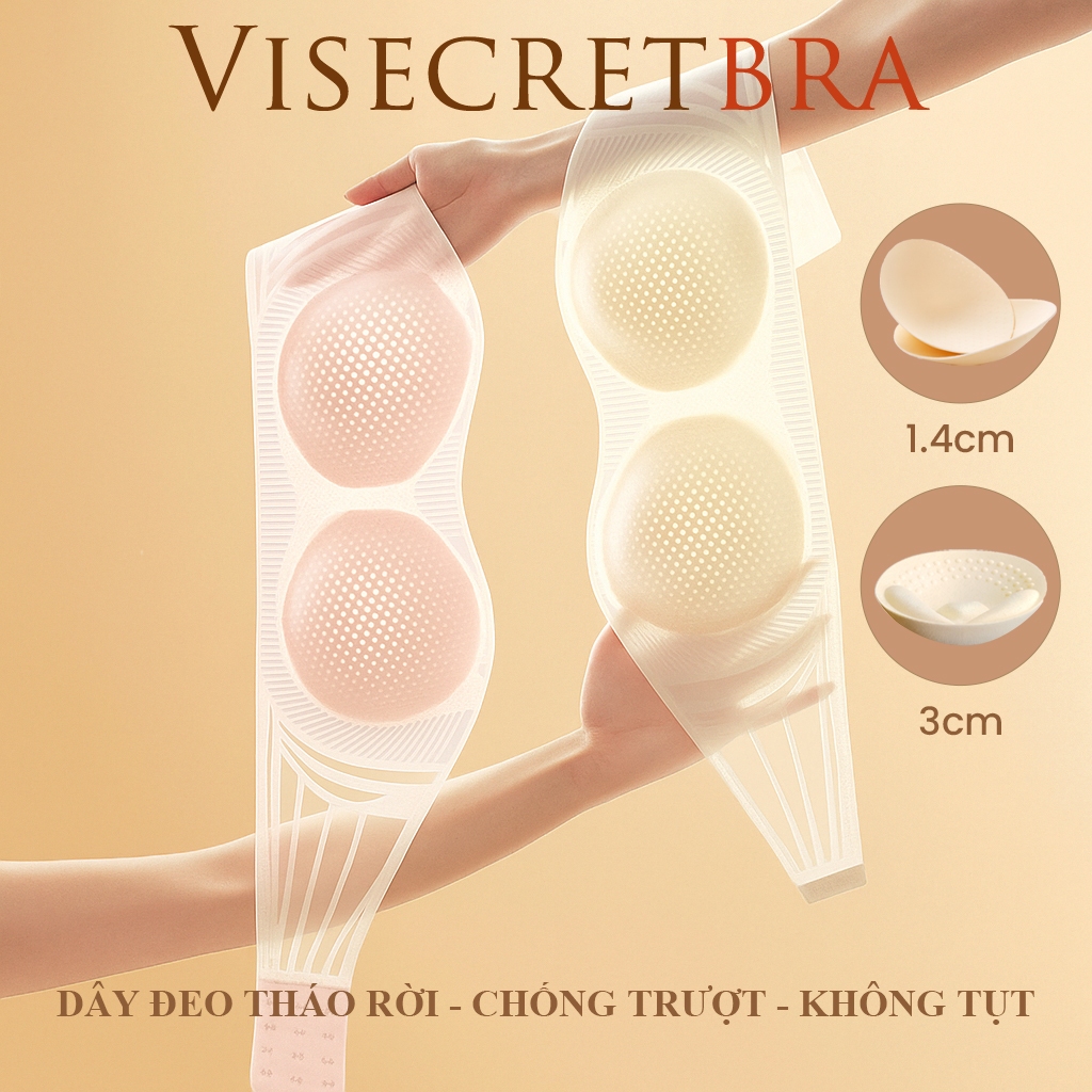 KOL - Áo Lót Nữ Áo Bra Nữ Visecret Bra Áo Không Dây Nâng Vòng 1 Không Gọng Có Mút Đệm Gom Quả Chống Xệ -- 250455