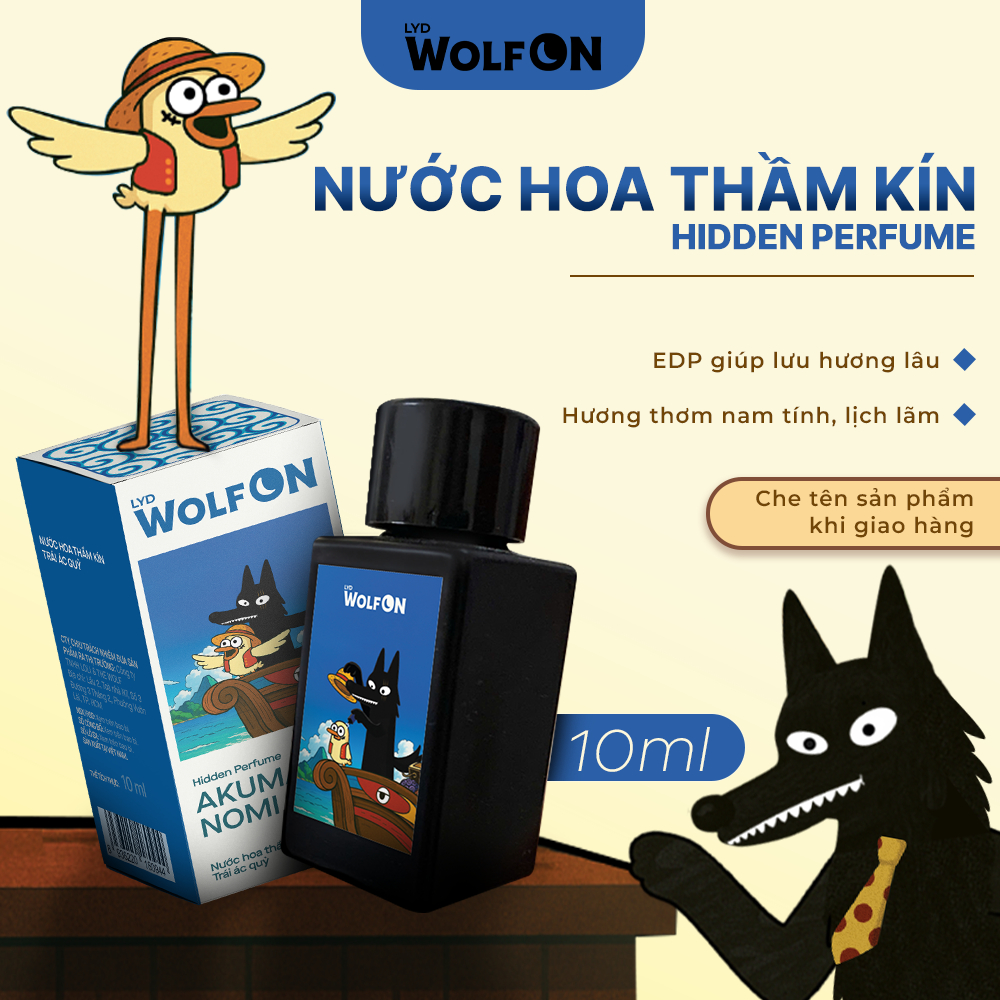 Nước Hoa Thầm Kín Hidden Perfume LYD Wolf ON, Nước Hoa Nam, Thơm, Lưu Hương, Cuốn Hút 10ml