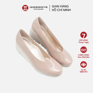Giày búp bê đế xuồng nữ KOSU 20601 độn gót siêu nhẹ 5,5cm, giày công sở siêu êm chính hãng Nhật Bản