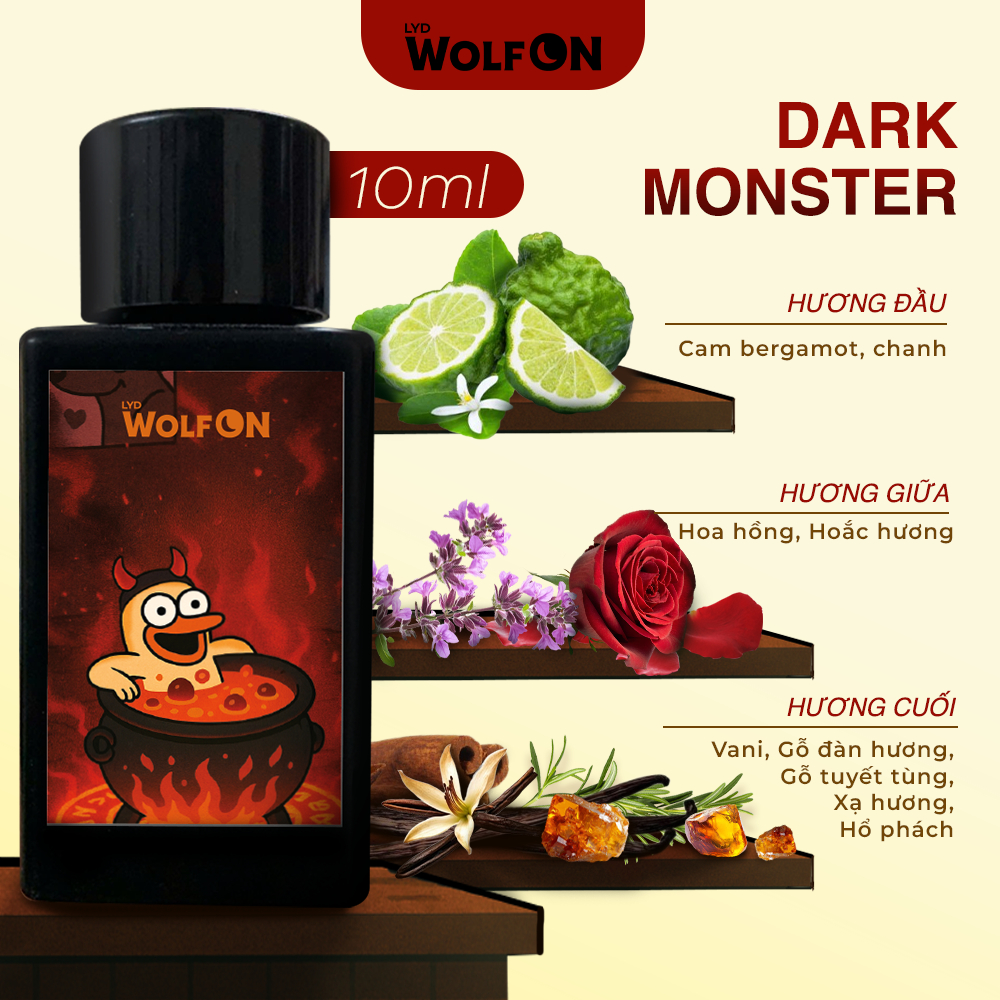 Nước Hoa Thầm Kín Hidden Perfume LYD Wolf ON, Nước Hoa Nam, Thơm, Lưu Hương, Cuốn Hút 10ml