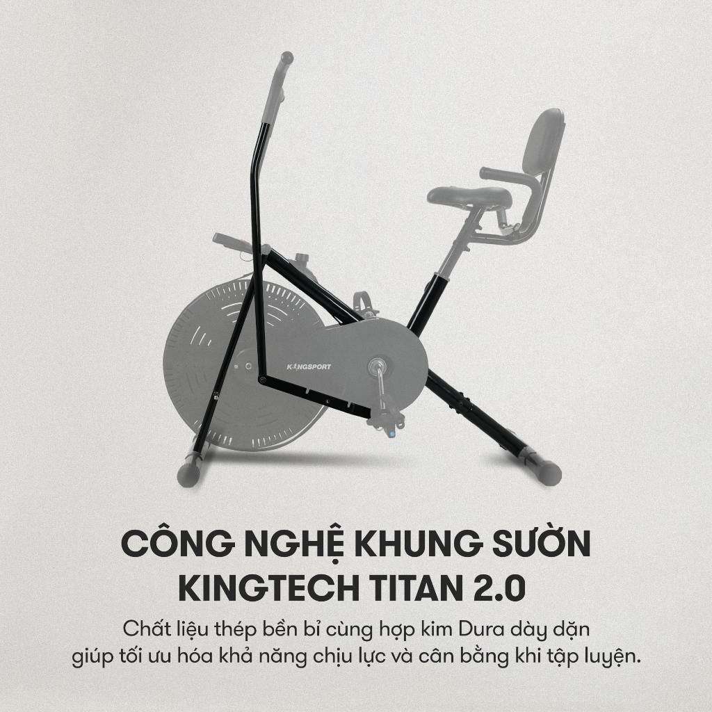 [KOL] Xe đạp tập KINGSPORT Classic E-07, ghế tựa phù hợp người lớn tuổi, đồng hồ thông minh