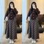 Chân váy dạ Hari Kẻ Dáng Dài Form A xoè nhẹ style Vintage có lót trong dạ caro dáng midi 3574 P2
