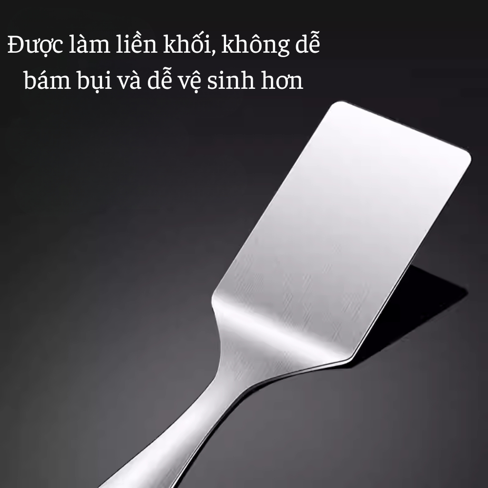 Xẻng Chiên Xào Inox 304 Cao Cấp-Chống Gỉ, Chịu Nhiệt Tốt, Dùng Cho Nhà Bếp