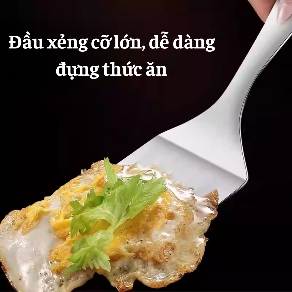Xẻng Chiên Xào Inox 304 Cao Cấp-Chống Gỉ, Chịu Nhiệt Tốt, Dùng Cho Nhà Bếp