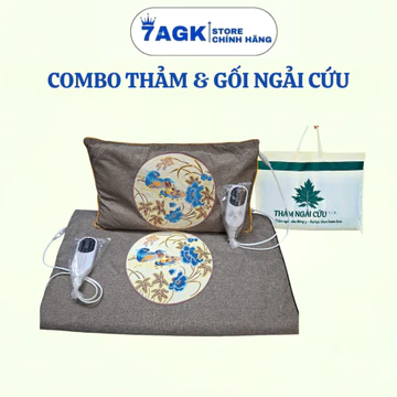 [Tặng Qùa]Combo Thảm và Gối Ngải Cứu Cao Cấp –Đệm Sưởi Ngải Cứu Đông Y Hỗ Trợ Nhức Mỏi Vai Gáy BH12T
