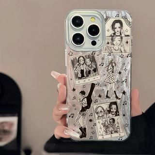 Cô gái truyện tranh phù hợp với iphone 17/16plus thủy triều 15/14 chống thấm nước mới 13/12/11