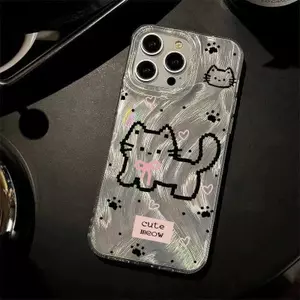 Dễ thương pixel mèo phù hợp với iphone 17/16plus thủy lực 15/14 chống thấm nước mới 13/12/11