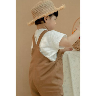 Set Yếm jean nâu short cho bé trai ( chỉ yếm)