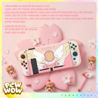 Oled/V1/V2 Case Ốp Bảo Vệ Máy & Dock Dành Cho Nintendo Switch OLED/V1/V2 Phong Cách Anime Manga Sakura Hồng Cute