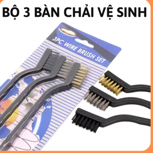 Bộ 3 bàn chải vệ sinh main,cọ keo, vết gỉ sét,combo 3 bàn chải vệ sinh lốc máy,bàn chải đánh lốc máy,vệ sinh xe máy Cao