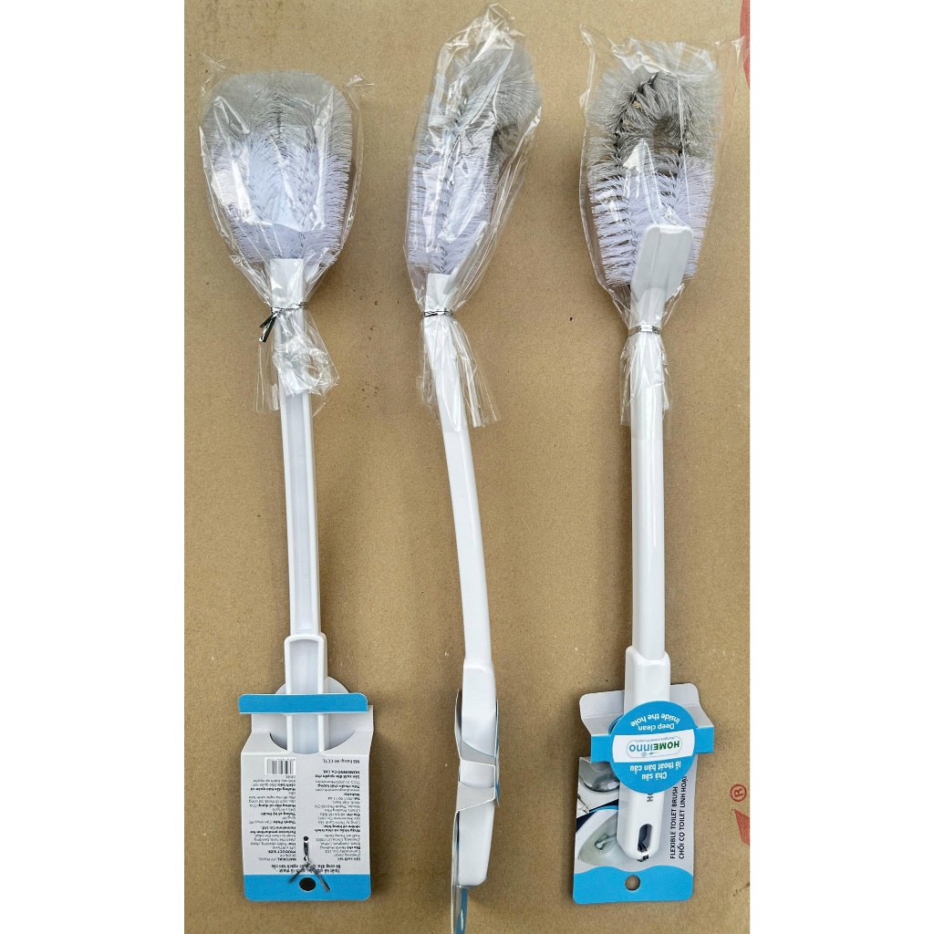[HỎA TỐC] Cây Cọ Cước Chà Toilet, Chà Sâu Lỗ Thoát Bồn Cầu Đầu Dẹp Tròn Cán Nhựa Lông Cước Dầy Dặn HOMEINNO