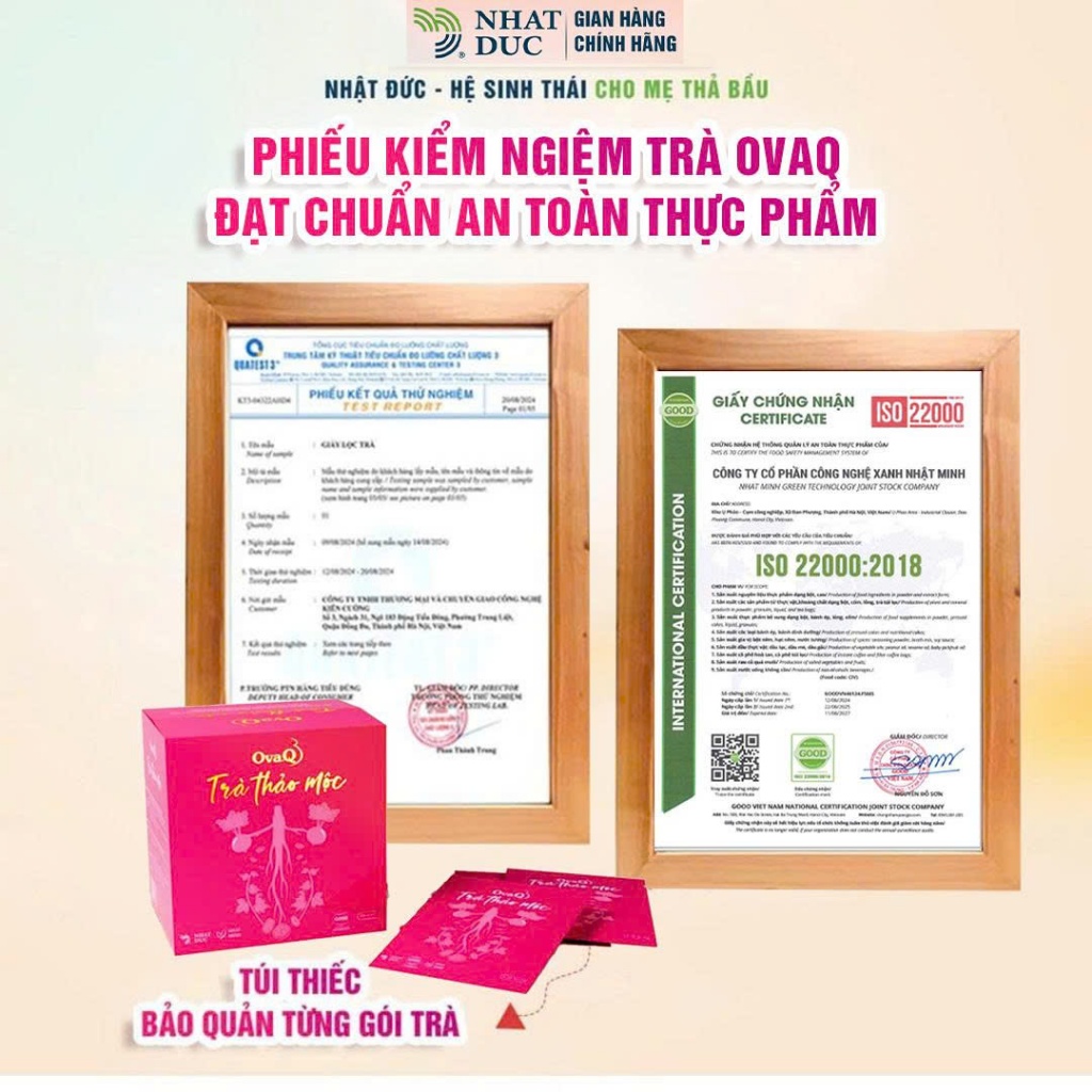 Trà Thảo Mộc OVAQ Chính Hãng Dưỡng Huyết Hỗ Trợ Chu Kỳ Nữ Chăm Sóc Sức Khỏe Sinh Sản