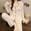 Bộ đồ ngủ mùa xuân nữ dài tay, phong cách Hàn Quốc giản dị, bộ đồ mặc nhà