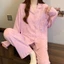 Bộ đồ ngủ mùa xuân nữ dài tay, phong cách Hàn Quốc giản dị, bộ đồ mặc nhà