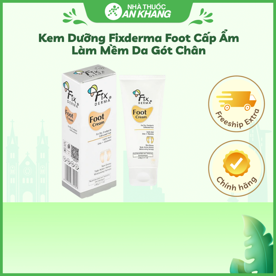 Kem dưỡng Fixderma Foot cấp ẩm làm mềm da gót chân